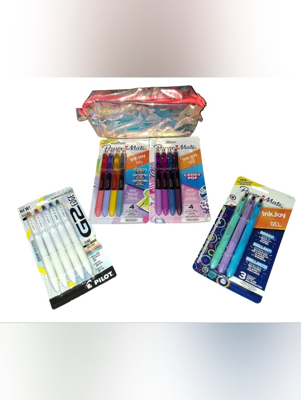 Office: Various Gel Pens Lot + Pen Bag